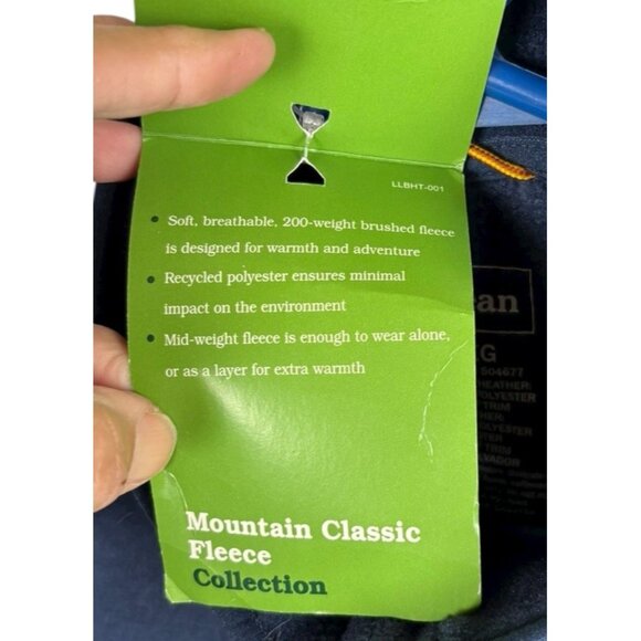 NWT L. L. LL Bean Womens XS Mountain Classic Fleece Jacket Nautical Navy Preppy - Picture 4 of 9